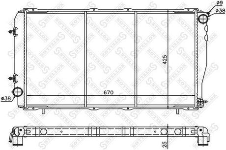 10-26242-SX_радиатор системы охлаждения! АКПП Subaru Legacy 2.2T 89-94 STELLOX 10-26242-SX