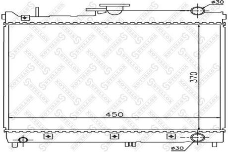 10-26249-SX_радиатор системы охлаждения! МКПП Suzuki Jimny 1.3i 16V 98> STELLOX 10-26249-SX