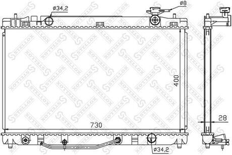 10-26332-SX_радиатор системы охлаждения! Toyota Camry 2.4 07> STELLOX 10-26332-SX