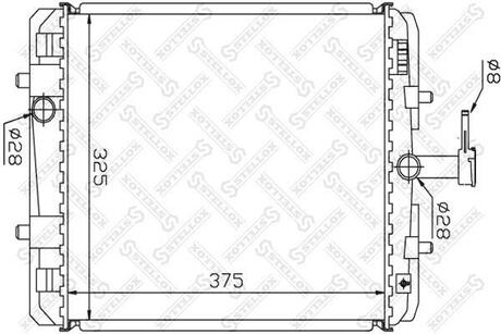 10-26358-SX_радиатор системы охлаждения! Toyota Aygo, Citroen C1, Peugeot 107 1.0 05> STELLOX 10-26358-SX