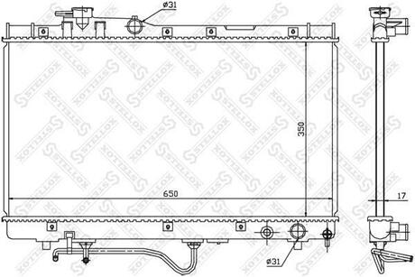 10-26382-SX_радиатор системы охлаждения! МКПП Toyota Celica 2.0i 16V 94-99 STELLOX 10-26382-SX