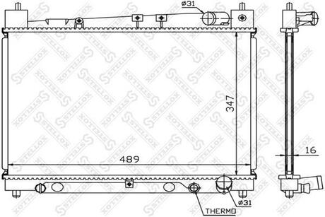 10-26387-SX_радиатор системы охлаждения! МКПП Toyota Yaris 1.3-1.5i 16V 99> STELLOX 10-26387-SX