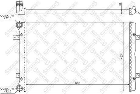 10-26403-SX_радиатор системы охлаждения! МКПП VW Sharan 1.9TDi 02> STELLOX 10-26403-SX