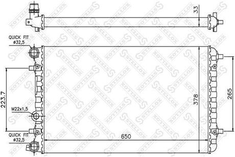 10-26417-SX_радиатор системы охлаждения! VW New Beetle 1.4-1.9TDi 98> STELLOX 10-26417-SX