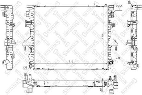 10-26430-SX_радиатор системы охлаждения! VW T5 2.5TDi 03> STELLOX 10-26430-SX