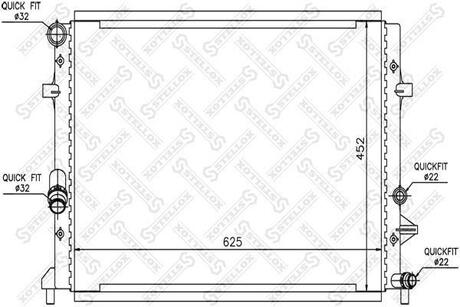 10-26435-SX_радиатор системы охлаждения! VW Golf VI 1.2i 16V 09> STELLOX 10-26435-SX