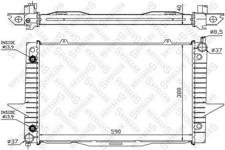 10-26454-SX_радиатор системы охлаждения! Volvo S70 all 99-00 STELLOX 10-26454-SX