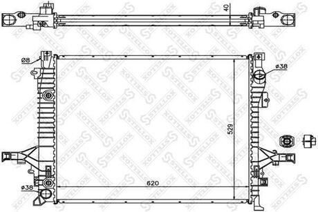 10-26462-SX_радиатор системы охлаждения! АКПП Volvo XC90 2.5 02> STELLOX 10-26462-SX