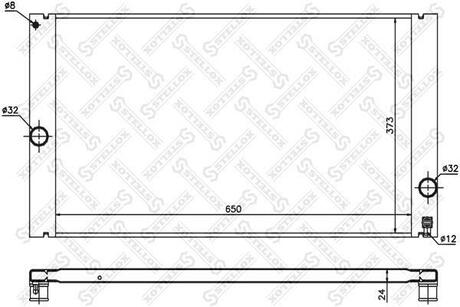 10-26463-SX_радиатор системы охлаждения! Volvo C30 06>S40 03>V50 03>C70 05> 2.4-2.5i2.4D STELLOX 10-26463-SX