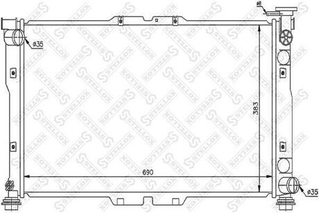 10-26473-SX_радиатор системы охлаждения! МКПП KIA Clarus 1.8i2.0i 96-01 STELLOX 10-26473-SX