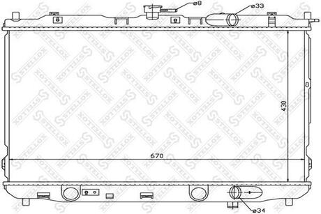 10-26488-SX_радиатор системы охлаждения! KIA Carens 2.0 CRDi 02> STELLOX 10-26488-SX