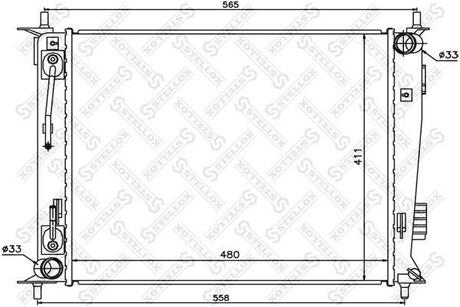 10-26513-SX_радиатор системы охлаждения! АКПП KIA Soul 1.6i 16V 09> STELLOX 10-26513-SX