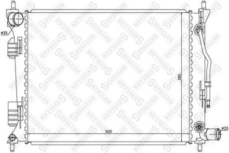 10-26518-SX_радиатор системы охлаждения! АКПП Hyundai Solaris 1.4i-1.6i, Kia Rio 1.2i-1.6 11> STELLOX 10-26518-SX