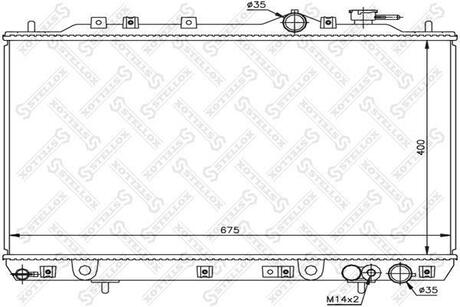 10-26525-SX_радиатор системы охлаждения! МКПП Hyundai Sonata 2.0 95-98 STELLOX 10-26525-SX