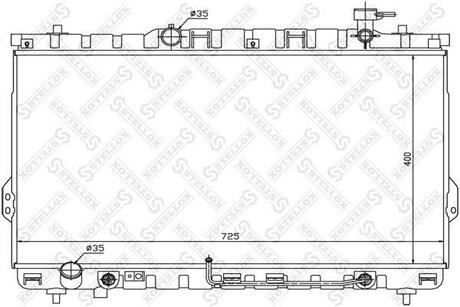 10-26535-SX_радиатор системы охлаждения! АКПП Hyundai Santa 2.7i 02> STELLOX 10-26535-SX