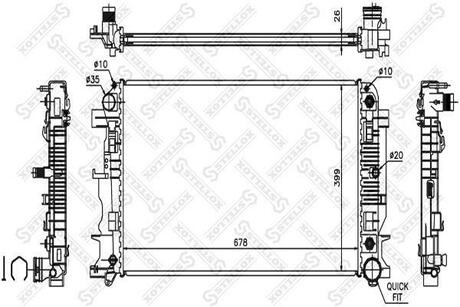 10-26553-SX_радиатор системы охлаждения! АКПП MB Sprinter 906 2.2CDi 06> STELLOX 10-26553-SX