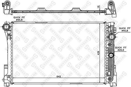 10-26554-SX_радиатор системы охлаждения! АКПП MB W204S204 2.5-3.52.2CDi 07> STELLOX 10-26554-SX