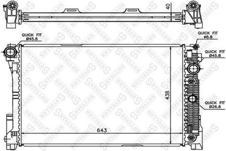 10-26555-SX_радиатор системы охлаждения! MB S204 3.0CDi 07> STELLOX 10-26555-SX