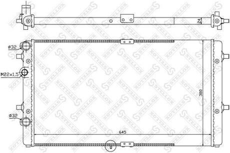 10-26569-SX_радиатор системы охлаждения! Seat CordobaIbiza 1.0-1.6i1.9TDi1.9SDi 99-02 STELLOX 10-26569-SX