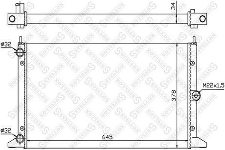 10-26573-SX_радиатор системы охлаждения! VW Sharan 1.8i1.9TDi 97> STELLOX 10-26573-SX