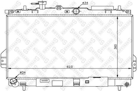 10-26596-SX_радиатор системы охлаждения! МКПП Hyundai Matrix 1.61.8 01> STELLOX 10-26596-SX