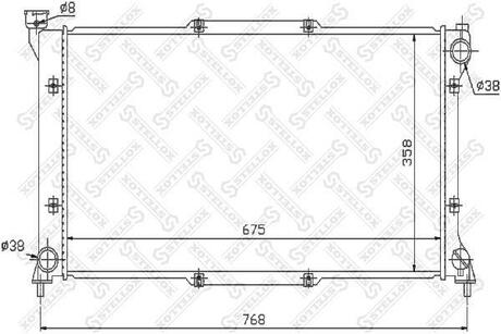 10-26638-SX_радиатор системы охлаждения! МКПП Subaru Legacy II 2.0i 95-98 STELLOX 10-26638-SX