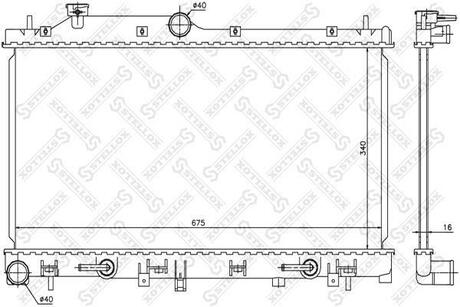 10-26649-SX_радиатор системы охлаждения! АКПП Subaru Legacy 2.0-2.5i 09> STELLOX 10-26649-SX