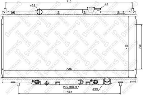 10-26666-SX_радиатор системы охлаждения! Honda CR-V 2.0 02-06 STELLOX 10-26666-SX