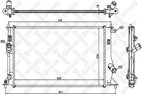 10-26698-SX_радиатор системы охлаждения! Mazda 5 1.82.0iD 05> STELLOX 10-26698-SX