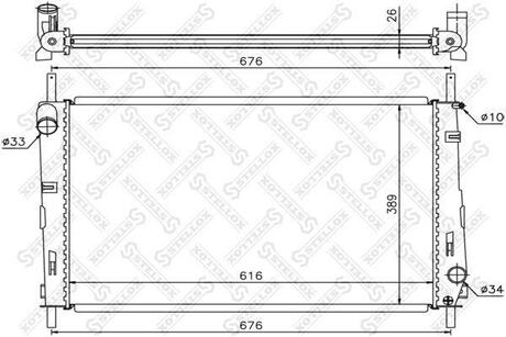 10-26759-SX_радиатор системы охлаждения! Ford Mondeo 2.5 16V 00> STELLOX 10-26759-SX