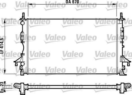 Радиатор системы охлаждения ДВС Valeo 732827