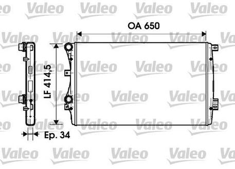 Радиатор системы охлаждения AUDI A3 1.4TFSI (03>) Valeo 732872