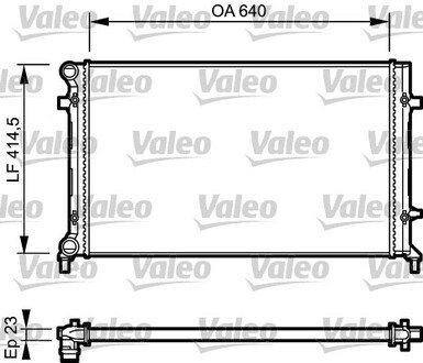 Радиатор 1K0121251BQ VW Golf VI 1.4TSI 08- Valeo 734332