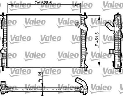 Радиатор системы охлаждения Valeo 735461